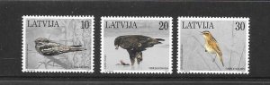 BIRDS - LATVIA #436-8  MNH