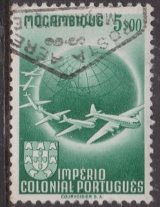 Mozambique 1949 Aircraft and Globe 5e Fine Used SG 435 VGC