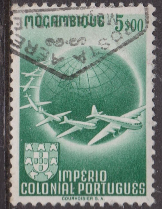 Mozambique 1949 Aircraft and Globe 5e Fine Used SG 435 VGC