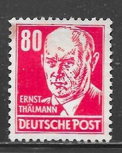 Germany DDR 135: 80pf Ernst Thalmann, unused, NG, F-VF