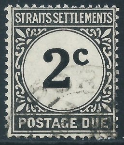 Straits Settlements, Sc #J2, 2c Used