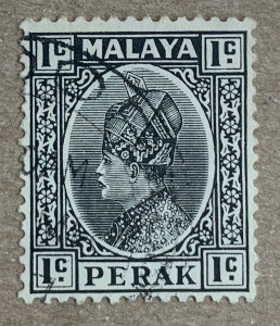Malaya Perak 1936 1c Sultan Iskandar, used. Scott 69, CV $0.25. SG 88