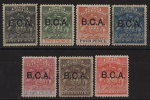 BRITISH CENTRAL AFRICA 1891 'BCA' on Arms 1d to 2/-.