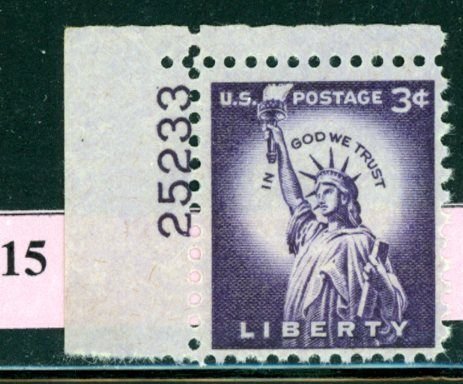 PKStamps - USA - 1035 - MNH - Plate Number Single (#3-015)