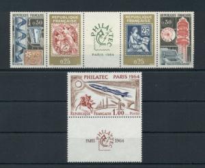 Art Paintings Philatec 1964 Stamps Space France MNH stamps set