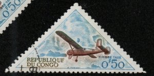 Congo Republic J40 - Cto - 50c Broussard Plane (1961) (2) +