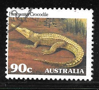 Australia 799: 90c Freshwater Crocodile (Crocodylus johnsoni), used, F-VF