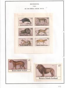 SCOTLAND - BERNERA - 1982 - Animals (17) - 6v Perf, Min, D/L Sheets - MLH