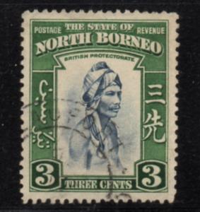 North Borneo Sc 195 1939 3 c Native stamp used