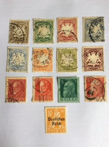 Bayern x13 used stamps