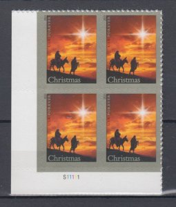 ​USA Sc#4813 Christmas 2013  Forever Block of 4 MNH Plate