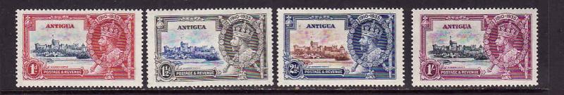 Antigua-Sc#77-80-unused hinge remnant  KGV Silver Jubilee set-1935-