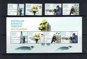 Australian Antarctic Territory:  2021, Arts Fellowship, MNH set + M/Sheet