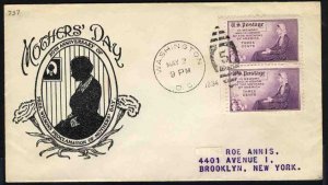 United States First Day Covers #737 (Planty 737-25), 1934 3c Mothers of Ameri...