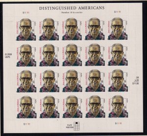 2008 James A. Michener, author Sc 3427A 59c MNH sheet of 20 plate no. S11111