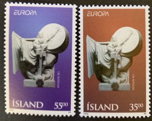 Iceland 1995 #801-2 MNH. Europa, sculpture