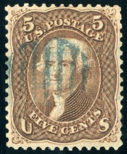 US Stamp #95 Jefferson 5c - PSE Cert - Used - SMQ - $950.00