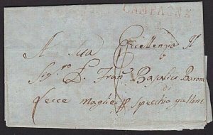 ITALY c1830 Folded entire letter ex CAMPAGNA................................4766