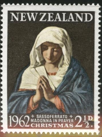 New Zealand Scott 358 MNH** 1962  Christmas Madonna stamp 