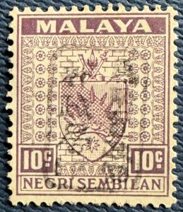 Malaya 1942 Japanese Occupation opt NEGRI SEMBILAN 10c MH SG#J167 M5525