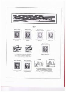 Stamp Paraprernaiia USA Volume l & ll  US black & White Stamp Album 1847-1969