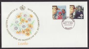 Lesotho 1308a,b QEII Golden Jubilee U/A FDC