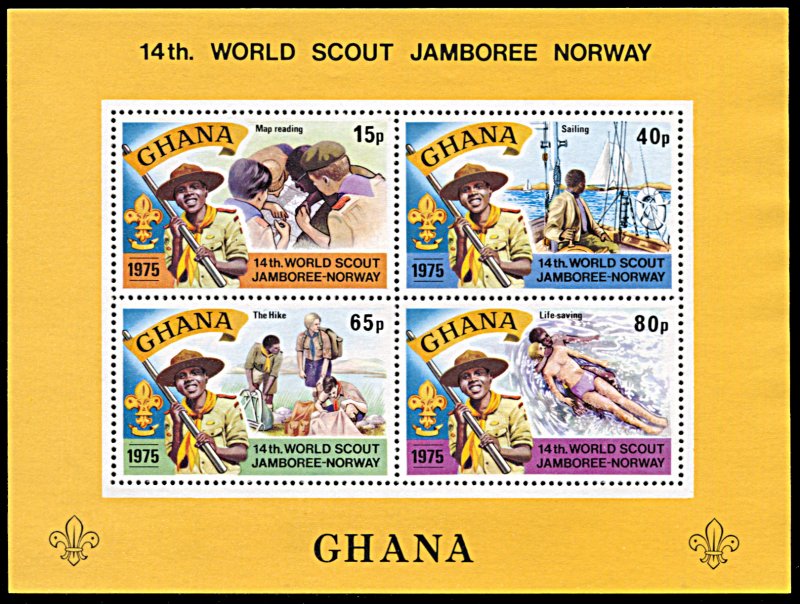 Ghana 569, MNH, Nordjamb World Boy Scout Jamboree souvenir sheet