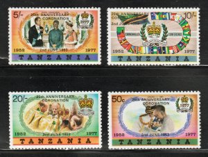 Tanzania - Queen Elizabeth II - 25th Ann Coronation - # 87 - 90 - M/NH