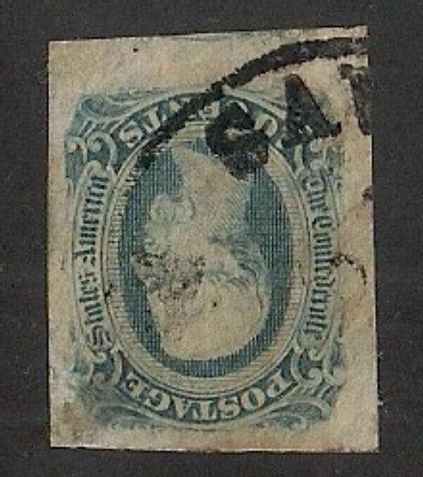 CONFEDERATE STATES of AMERICA #12 USED w CDS, nice margins, bit of next stamp VF