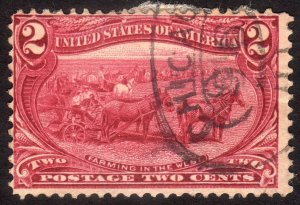 1898, US 2c, Trans-Mississippi, Used, Sc 286