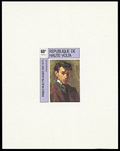 Upper Volta 372-374,C220-21,MNH,2nd Anniv.of Picasso's Death, 5 proof cards