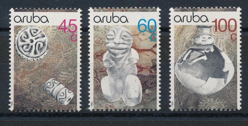 Aruba 1990 Art Statue discoveries Archaeology Stone Jar History Stamps MNH