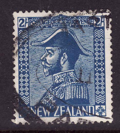 New Zealand-Sc#182-used 2sh blue-KGV-Admiral