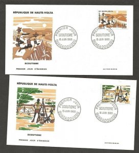 1966 Upper Volta Boy Scouts tent camping FDC