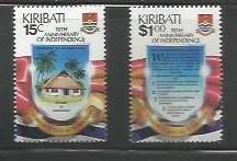 KIRIBATI - 1989 - Independence, 10th Anniv - Perf 2v Set - Mint Never Hinged