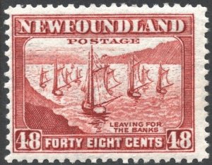 Newfoundland SC#266 48¢ Fishing Fleet (1943) MNH