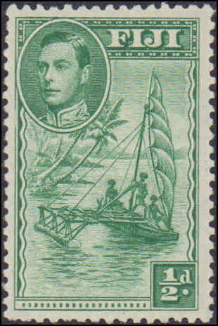 Fiji #117d, Complete Set, Perf. 12, 1948, Never Hinged