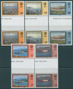 Falkland Islands 1978 SG341B-345B Mail Ships with date (5) gutter pairs MNH