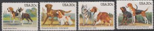 U.S.  Scott# 2098-2101 1984 VF/XF MNH Dogs