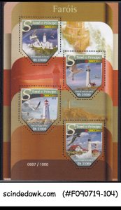 ST THOMAS & PRINCE ISLANDS - 2015 LIGHTHOUSE - MIN. SHEET MNH