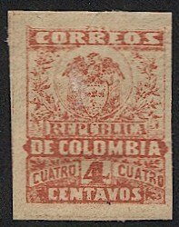 COLOMBIA 1902 Sc 267  4c Mint H VF - Eagle / Bird