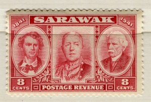 SARAWAK; 1941 early GVI issue fine Mint hinged 8c. value