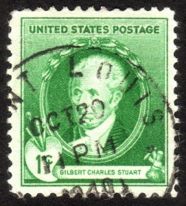 1940, US 1c, Gilbert Charles Stuart, Used, Sc 884