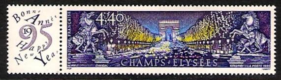 France #2449 Champs Elysees with label 1994 NH Cat. $ 2.00
