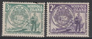 Norfolk Island Scott# 19-20 MNH/MLH