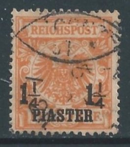 Germany Offices in Turkey #11 Used 25pf Imperial Eagle Issue Surcharged