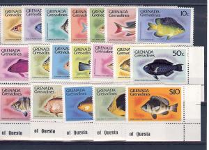 Grenada (Grenadines), 392-410, Fish Singles, **MNH**