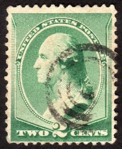 1887, US 2c, Washington, Used, Sc 213