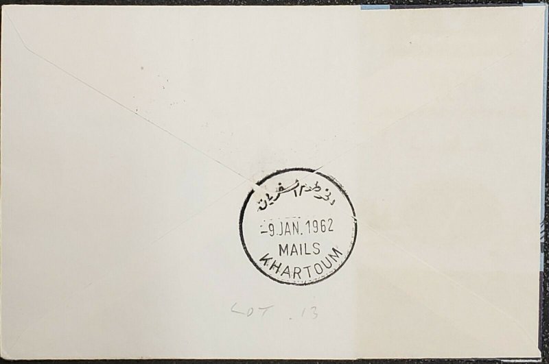 BOAC 1962 Port Louis Mauritius To Khartoum Sudan Cover