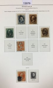 MOMEN: US STAMPS  1873 USED COLLECTION LOT #13079